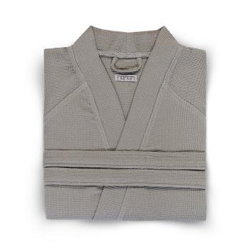 Халат бамбук вафельный кимоно унисекс Calamus S/M - Дым от Hamam премиум турция