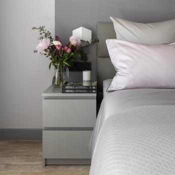 Покрывало премиум стежка ромбом 260x280 CNV - Серо-бежевое от Claire Batiste Atelier