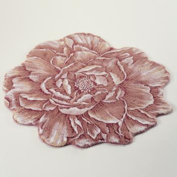 Коврик цветок круглый d-100 Дамас / Damas - 515 Rosette / Нежно-розовый от Abyss & Habidecor (Абисс энд Хабидекор)