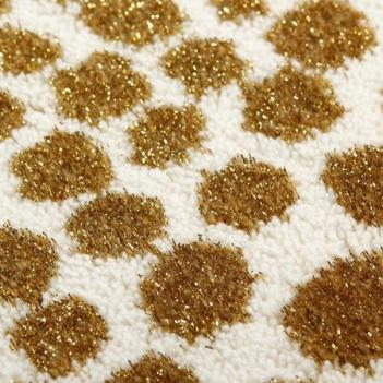 Коврик с золотой нитью блестящий махровый с люрексом для ванной 70x120 Дольче 800 - Золото от Abyss and Habidecor (Абисс Хабидекор)