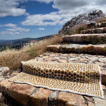 Коврик золотой махровый с люрексом для ванной 70x120 Дольче 800 - Золото от Abyss and Habidecor (Абисс Хабидекор)