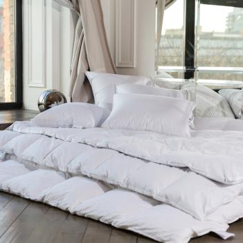 Одеяло с бортиком объемное 200х200 White Family Down 100% пух - теплое (1000 гр.) - Фото 6