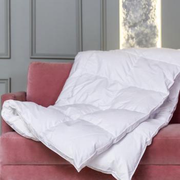 Одеяло с бортиком объемное 240х220 White Family Down 100% пух - теплое (1200 гр.) - Фото 8