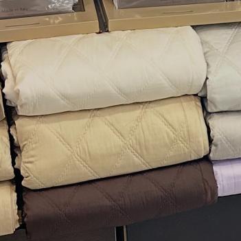 Покрывало стеганное ромбами 270x260 Филикуди Filicudi 025 Ivory - Слоновая кость