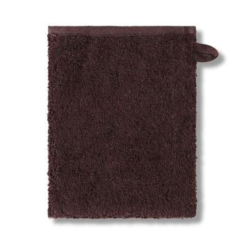 Рукавичка махровая льняная для душа и бани 16х21 Galata Plain Soft - Шоколад