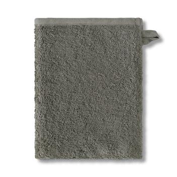 Рукавичка махровая льняная для душа и бани 16х21 Galata Plain Soft - Мох