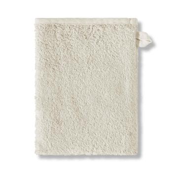 Рукавичка махровая льняная для душа и бани 16х21 Galata Plain Soft - Слоновая кость
