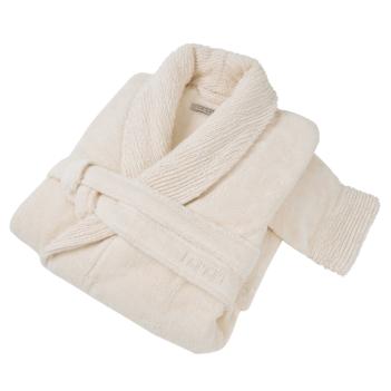 Халат элитный унисекс Galata Organic Contrast L/XL - Ivory / Слоновая кость от Hamam (Хамам) 