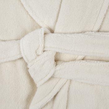 Халат махровый Galata Organic Contrast L/XL - Ivory / Слоновая кость от Hamam (Хамам)