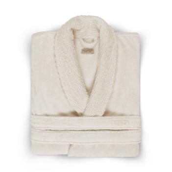 Халат премиум мужской / женский унисекс Galata Organic Contrast L/XL - Ivory / Слоновая кость от Hamam (Хамам)