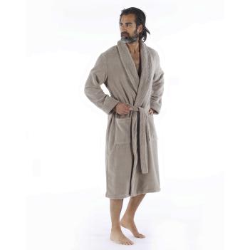 Халат махровый Galata Organic Contrast L/XL - Vapour / Дым от Hamam (Хамам)