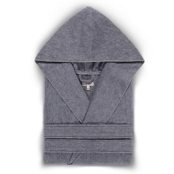Халат легкий с капюшоном Ash Light Hooded L/XL хлопок с модалом - Коричневый меланж от Hamam