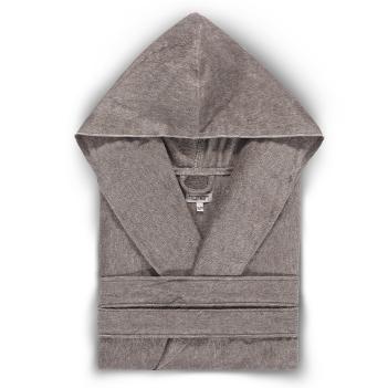 Халат легкий с капюшоном Ash Light Hooded L/XL хлопок с модалом - Коричневый меланж от Hamam