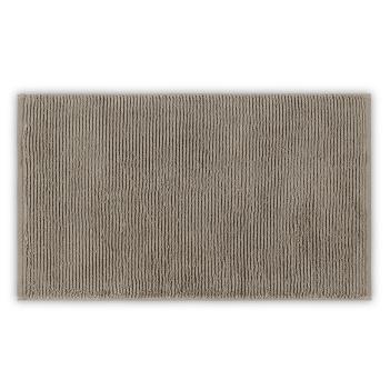 Коврик хлопковый рифленый в полоску махровый 60х90 Slim Ribbed Темно-серый (Слим Риббед) от L'appartement (Лаппартмент)