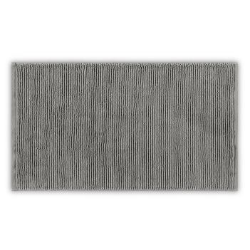 Коврик хлопковый рифленый в полоску махровый 60х90 Slim Ribbed Темно-серый (Слим Риббед) от L'appartement (Лаппартмент)