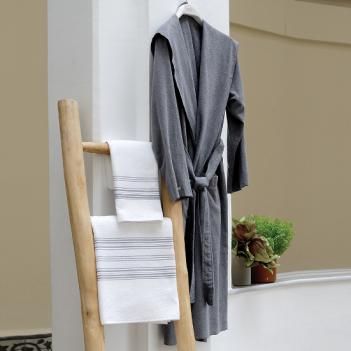 Халат тонкая махра с капюшоном Meyzer L/XL - Темно-серый