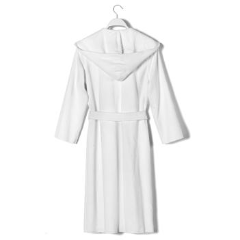 Халат унисекс женский махровый тонкий с капюшоном Meyzer L/XL - Белый 