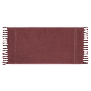 Полотенце тонкое махровое для рук 50х100 Meyzer Tassels - Cветлый бордо от Hamam