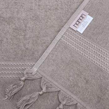 Полотенце тонкое махровое для рук 50х100 Meyzer Tassels - Дым от Hamam