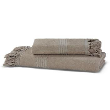 Полотенце с кисточками премиум тонкое махровое для рук 50х100 Meyzer Tassels - Дым от Hamam