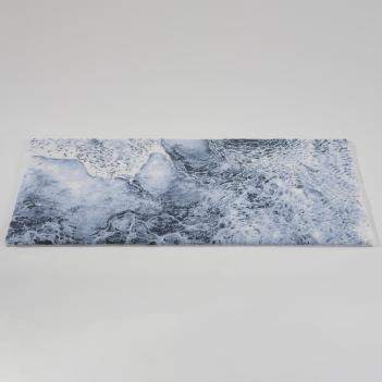 Коврик Португалия волна морская махровый 70х130 Nazare (Назар) 307 - Пыльно-синий