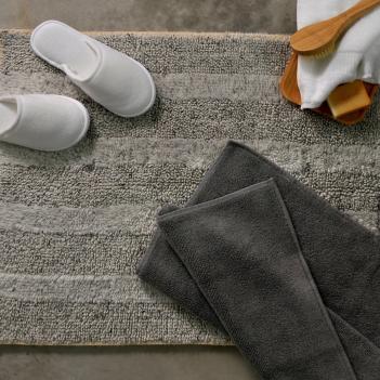 Коврик турция ворсистый в ванную 60х90 Neppy Tufted - Светло-серый