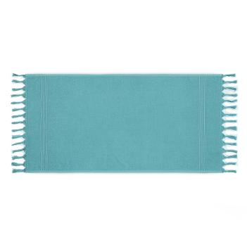 Полотенце тонкое махровое банная простыня 100х150 Meyzer Tassels - Бирюзовое от Hamam