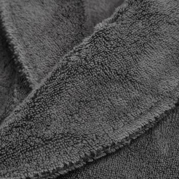 Халат домашний объемный теплый Olympia / Олимпия XL 100% хлопок - Темно-серый / Dark Grey от Hamam (Хамам)