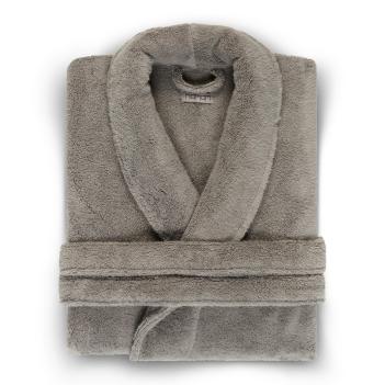 Халат домашний объемный теплый Olympia / Олимпия XL 100% хлопок - Дым / Vapour от Hamam (Хамам)