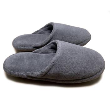 Тапочки махровые закрытые унисекс 44/45 Olympia - Темно-серый / Dark grey от Hamam (Хамам) 100 % хлопок премиум