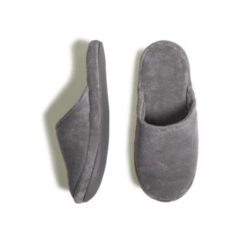 Тапочки махровые закрытые унисекс 44/45 Olympia - Темно-серый / Dark grey от Hamam (Хамам) антискользящая подошва