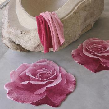 Коврик роза большая для ванны круглый в форме цветка d-90 Passion Пассион - 573 Светло-коралловый