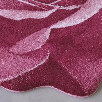 Коврик роза для ванны круглый в форме цветка d-90 Passion Пассион - 573 Светло-коралловый Abyss Habidecor