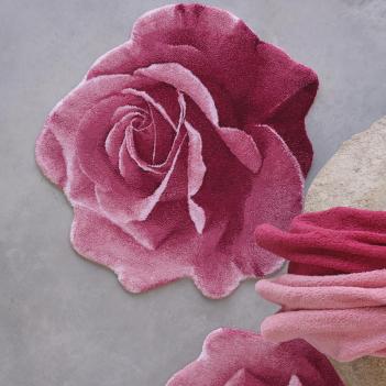 Коврик дорогой роза для ванны круглый в форме цветка d-90 Passion Пассион - 573 Светло-коралловый