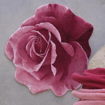 Коврик роза для ванной круглый в форме цветка d-90 Passion Пассион - 573 Светло-коралловый