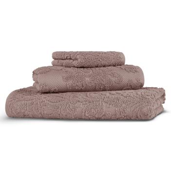 Полотенце турция красивое с жаккардовым узором 30х40 Patara - Жемчужно розовое