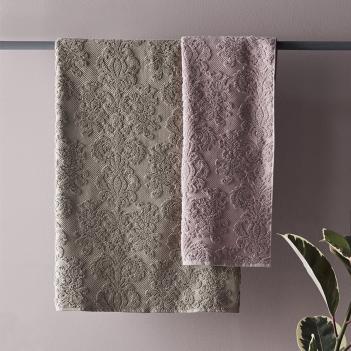 Полотенце хлопковое красивое с жаккардовым узором 50х100 Patara -  Коричневый дым