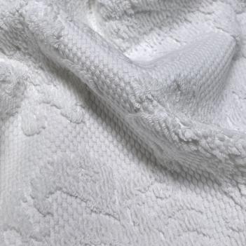 Полотенце турецкое красивое с жаккардовым узором 30х40 Patara - Белое