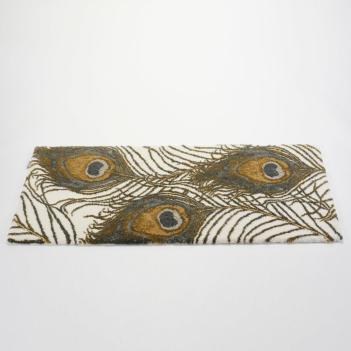 Коврик перья павлина махровый с люрексом для ванной 70x140 Пикок Peacock 800 - Gold / Золото от Abyss and Habidecor (Абисс Хабидекор)