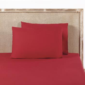 Простыня из перкаля хлопок базовая 260х260 Percale - Винный