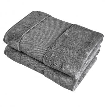 Полотенце мягкое 50х100 Ash модал / хлопок - Темно-серый - Фото 2