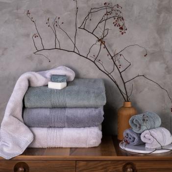 Полотенце банное 70х140 Galata Organic (Галата Органик) - Dark Frost / Серо-голубой от Hamam (хамам)