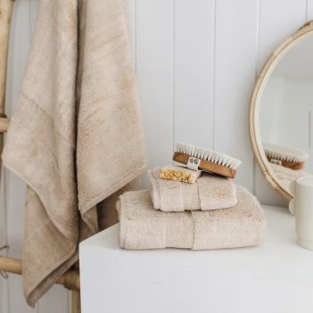 Полотенце элитное банное махровое 100% хлопок органический 76х142 Heritage Natural Cotton - Светло-карамельный