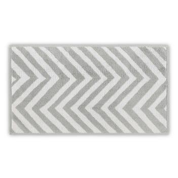Полотенце полосатое зигзаг махровое 40х71 Chevron Yarn Dyed - Светло-серое L'appartement