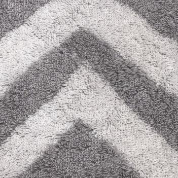 Полотенце турция зигзаг махровое 40х71 Chevron Yarn Dyed - Светло-серое L'appartement