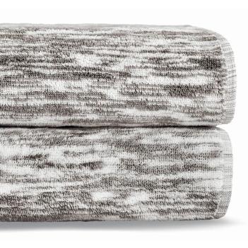 Полотенце махровое мрамор 76х142 Marble - Бело-серый от Hamam (Хамам)  премиум