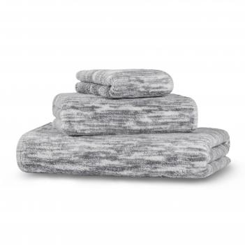 Полотенце махровое мрамор 100х180 Marble - Бело-серый от Hamam (Хамам) 