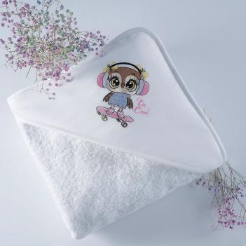 Полотенце детское с капюшоном 120х120 Smart Girl - Белый уголок