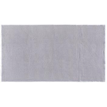 Полотенце элитное в полоску махровое хлопковое 100х180 Striped Terry - Белый / Темно-серый