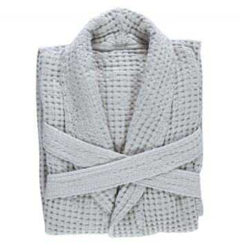 Халат вафля Поусада L от Abyss & Habidecor (Абисс и Хабидекор) 992 - Серебро 100% хлопок египетский премиум